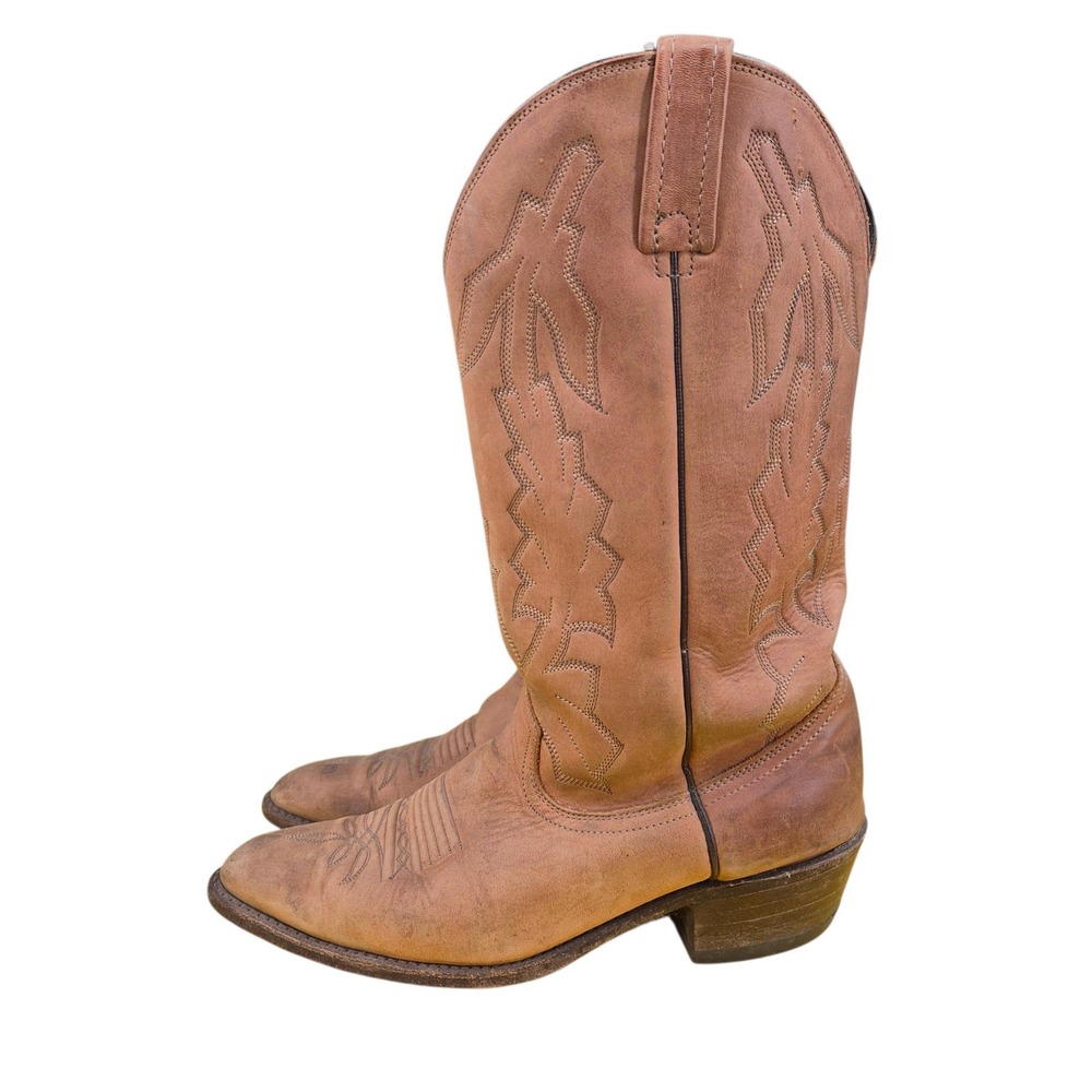 Dan Post Marlboro Country Store Mens Tan Leather Western Cowboy Boots 9 EW P2551